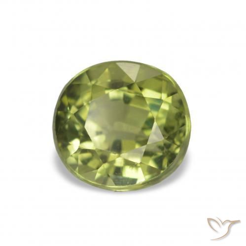Tormalina Verde oliva naturale da 1.53 ct, Taglio ovale, VS