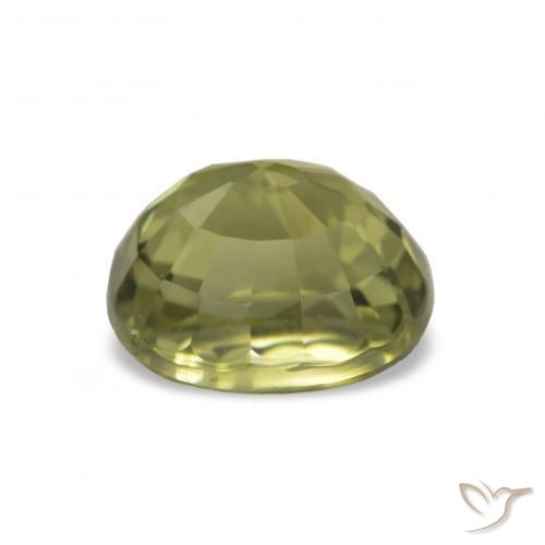 Tormalina Verde caldo naturale da 1.69 ct, Taglio ovale, VS
