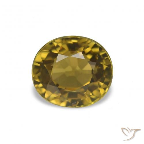 Tormalina Oro scuro naturale da 1.44 ct, Taglio ovale, VS