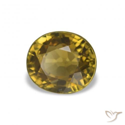 Tormalina Oro scuro naturale da 1.44 ct, Taglio ovale, VS