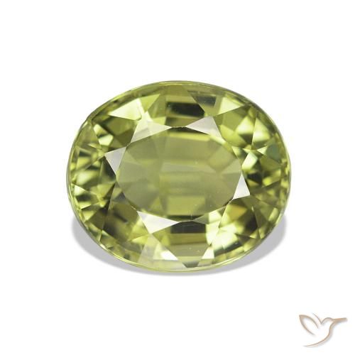 Tormalina Verde foresta chiaro naturale da 1.66 ct, Taglio ovale, VS