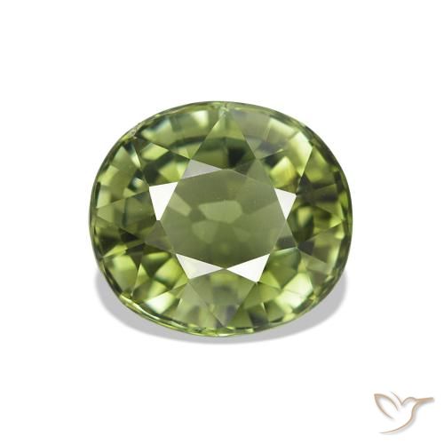1.59ct Verde medio Tormalina, Ovale, VVS