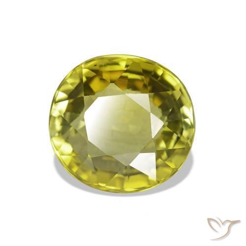 Tormalina Caldo terroso verde naturale da 1.73 ct, Taglio ovale, VVS
