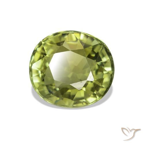Tormalina Verde oliva naturale da 1.41 ct, Taglio ovale, VVS