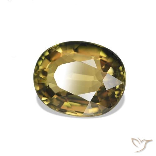Tormalina Marrone dorato naturale da 1.58 ct, Taglio ovale, VVS