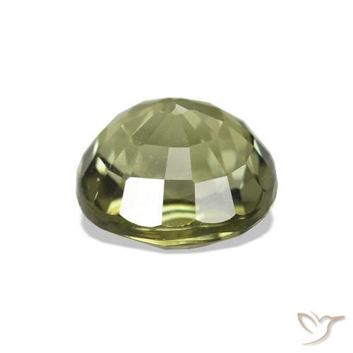Tormalina Verde giallastro naturale da 1.62 ct, Taglio ovale, VVS