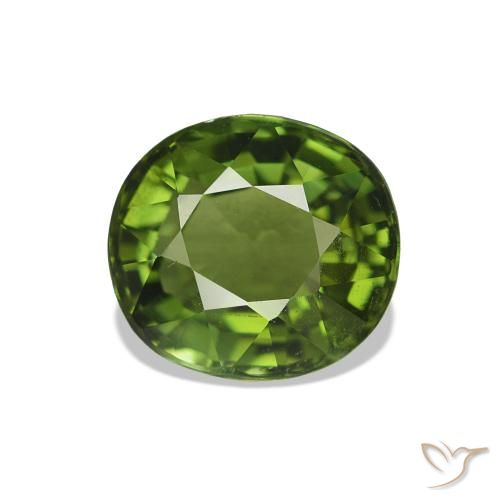 1.41ct Verde giallastro Tormalina, Ovale, VVS