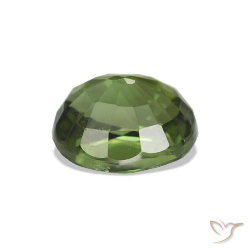 Tormalina Verde giallastro naturale da 1.41 ct, Taglio ovale, VVS