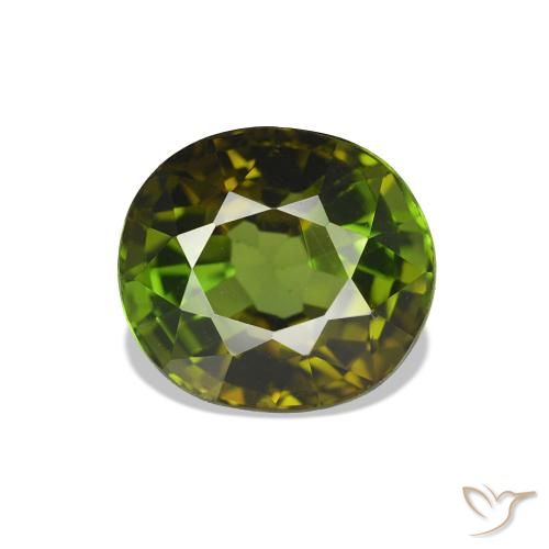 1.66ct Verde scuro Tormalina, Ovale, VS