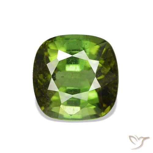 1.80ct Verde scuro Tormalina, Cuscino, VS