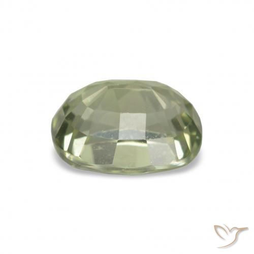 Tormalina Verde giallastro naturale da 1.86 ct, Taglio a cuscino, VVS-VS