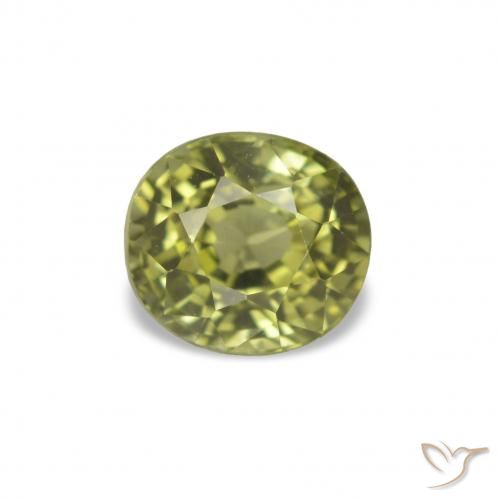 1.47ct Caldo bosco verde Tormalina, Ovale, VVS-VS