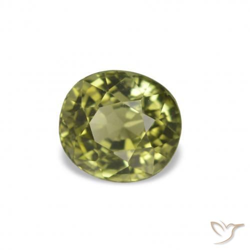 Tormalina Caldo bosco verde naturale da 1.47 ct, Taglio ovale, VVS-VS