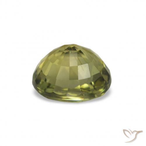 Tormalina Medium Dark-Green naturale da 1.58 ct, Taglio ovale, VVS-VS