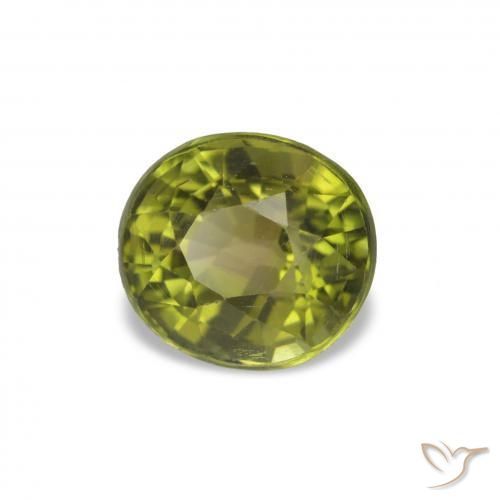 Tormalina Caldo terroso verde naturale da 1.43 ct, Taglio ovale, VS
