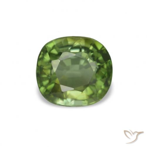 1.51ct Verde medio Tormalina, Cuscino, VVS-VS