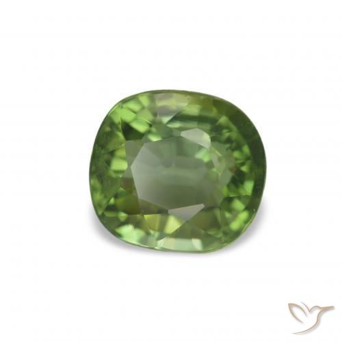 Tormalina Verde medio naturale da 1.51 ct, Taglio a cuscino, VVS-VS