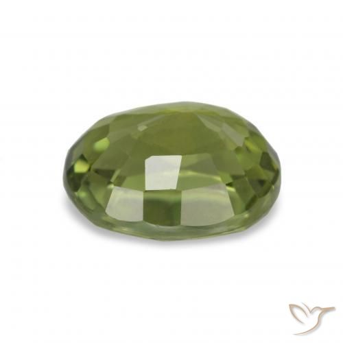 Tormalina Verde oliva naturale da 1.81 ct, Taglio ovale, VVS-VS