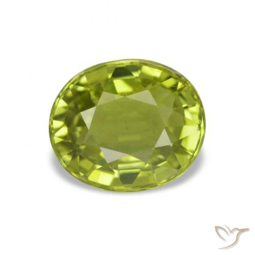 1.62ct Verde oliva Tormalina, Ovale, VVS-VS