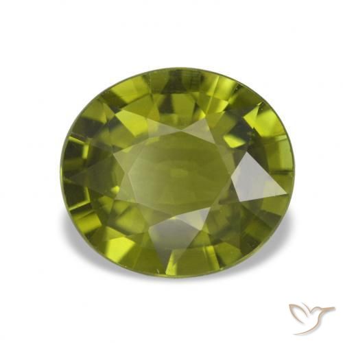 Tormalina Caldo bosco verde naturale da 1.87 ct, Taglio ovale, VVS-VS