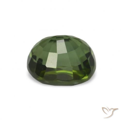 Tormalina Verde terroso naturale da 1.82 ct, Taglio ovale, VVS-VS