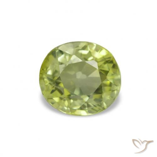 1.34ct Verde oliva Tormalina, Ovale, VVS-VS
