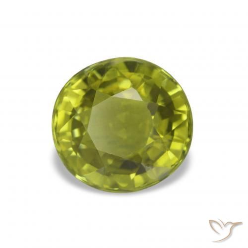 Tormalina Caldo terroso verde naturale da 1.64 ct, Taglio ovale, VVS-VS