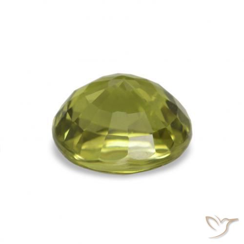 Tormalina Caldo terroso verde naturale da 1.64 ct, Taglio ovale, VVS-VS
