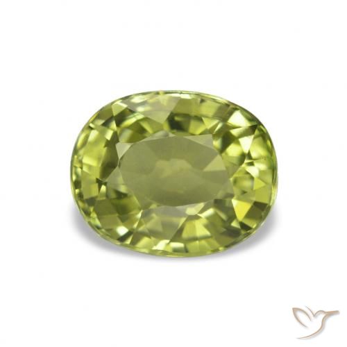 Tormalina Verde oliva naturale da 1.50 ct, Taglio ovale, VS