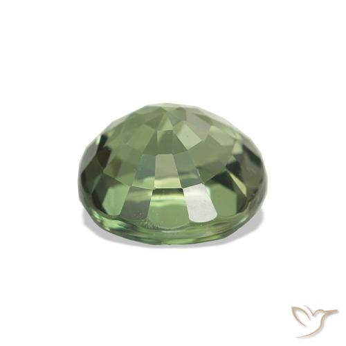 Tormalina Verde caldo naturale da 1.27 ct, Taglio rotondo, VVS