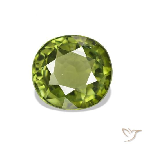 Tormalina Verde medio naturale da 1.42 ct, Taglio ovale, VS