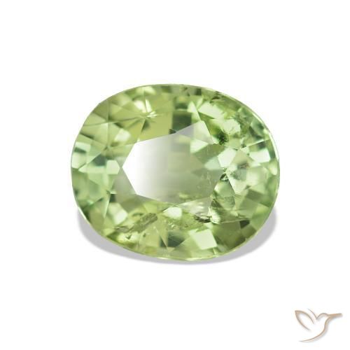 Tormalina Verde foresta naturale da 1.73 ct, Taglio ovale, VS-SI