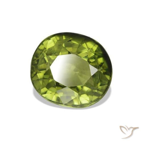 Tormalina Verde foresta naturale da 1.67 ct, Taglio ovale, VS-SI