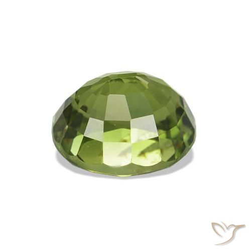 Tormalina Verde caldo naturale da 1.73 ct, Taglio ovale, VS-SI