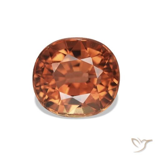 1.60ct Arancia Fuoco Tormalina, Ovale, VVS-VS
