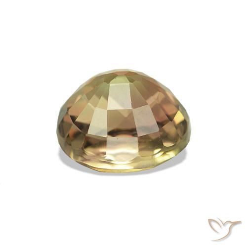 Tormalina Giallo Marrone naturale da 1.47 ct, Taglio ovale, VVS