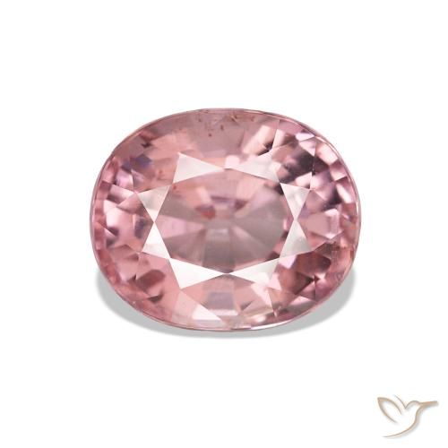 Tormalina Rosa shocking chiaro naturale da 1.66 ct, Taglio ovale, VVS-VS