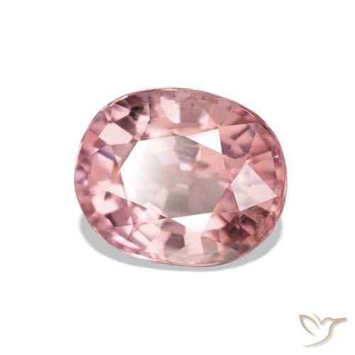 Tormalina Rosa shocking chiaro naturale da 1.66 ct, Taglio ovale, VVS-VS