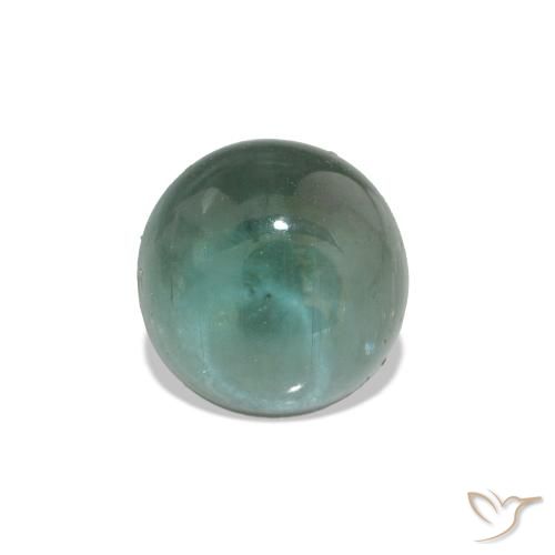 Tormalina Medio Verde Blu naturale da 1.17 ct, Taglio rotondo, Trasparente