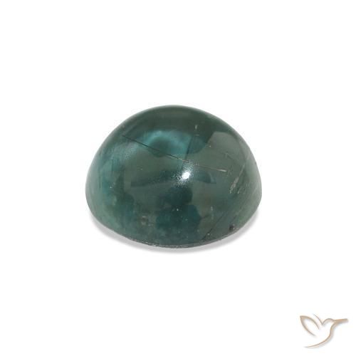 Tormalina Medio Verde Blu naturale da 1.17 ct, Taglio rotondo, Trasparente