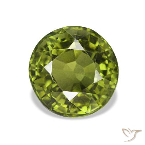 1.55ct verde tormalina, rotondo, VVS-VS