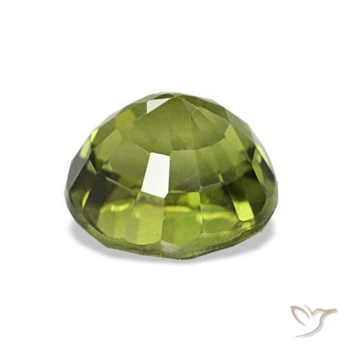 Tormalina naturale verde da 1,55 ct, taglio rotondo, VVS-VS