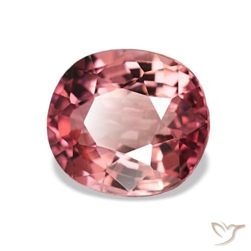 Tormalina naturale rosa da 1,43 ct, taglio ovale, VS