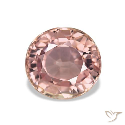 Tormalina naturale rosa da 1,84 ct, taglio ovale, VS