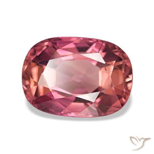 Tormalina naturale rosa da 2,20 ct, taglio a cuscino, VS