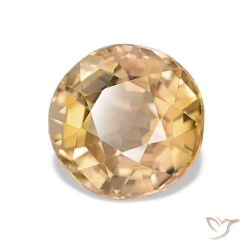 Tormalina naturale dorato da 2,03 ct, taglio rotondo, VS
