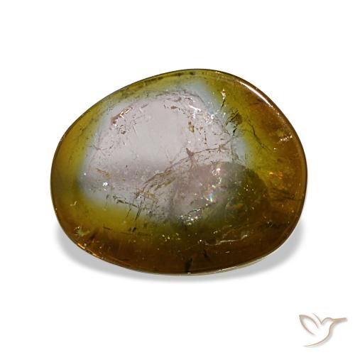 Tormalina naturale multicolore da 3,48 ct, forma fantasia, trasparente