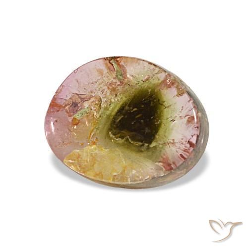 Tormalina naturale multicolore da 1,80 ct, forma fantasia, trasparente