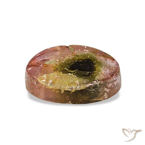 Tormalina naturale multicolore da 1,80 ct, forma fantasia, trasparente