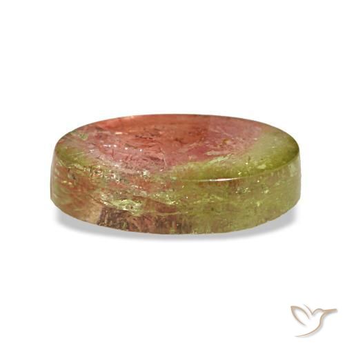 Tormalina naturale multicolore da 1,74 ct, taglio ovale, trasparente